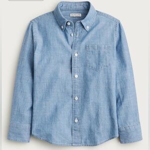 Crewcuts Kids' long-sleeve chambray button-down (Size 4-5)
